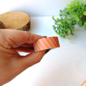 washi tape strisce arancioni