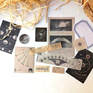 set ephemera per scrapbooking galaxy vibes