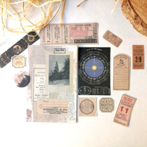 ephemera per scrapbooking tickets for the moon