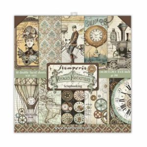 blocco di carte scrap voyages fantastiques