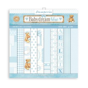 blocco di carte babydream blue backgrounds stamperia