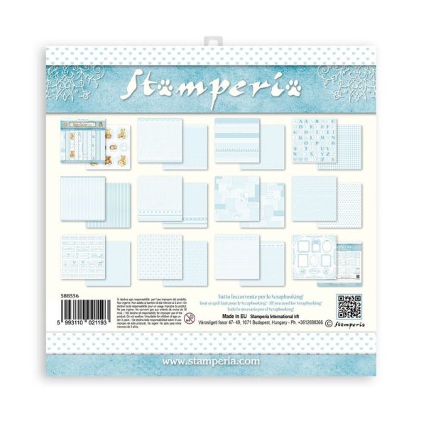Blocco di carte scrap Babydream Blue Backgrounds Stamperia - immagine 2
