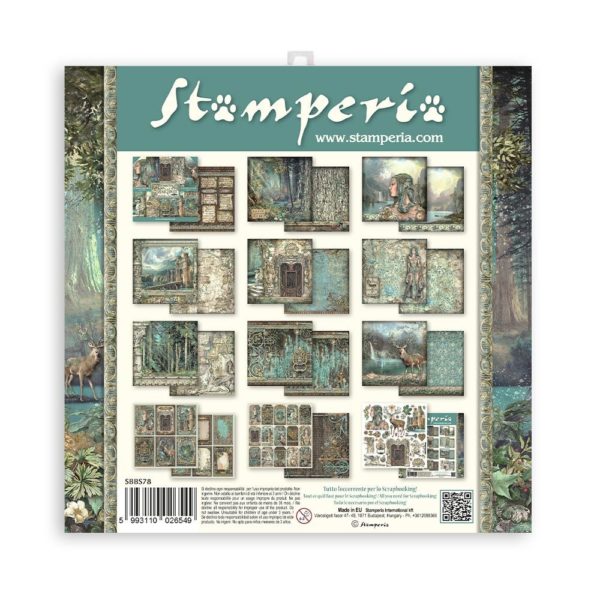 Blocco di carte scrap Magic Forest Stamperia - immagine 2