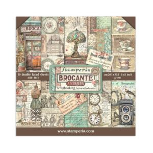 blocco di carte brocante antiques stamperia