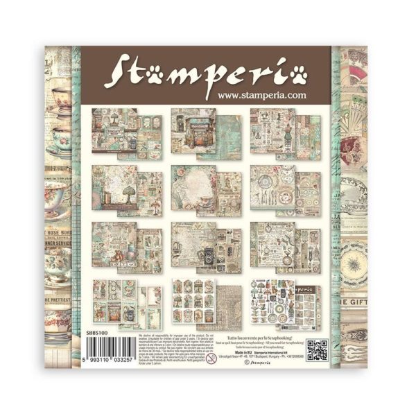 Blocco di carte scrap Brocante Antiques Stamperia - immagine 2