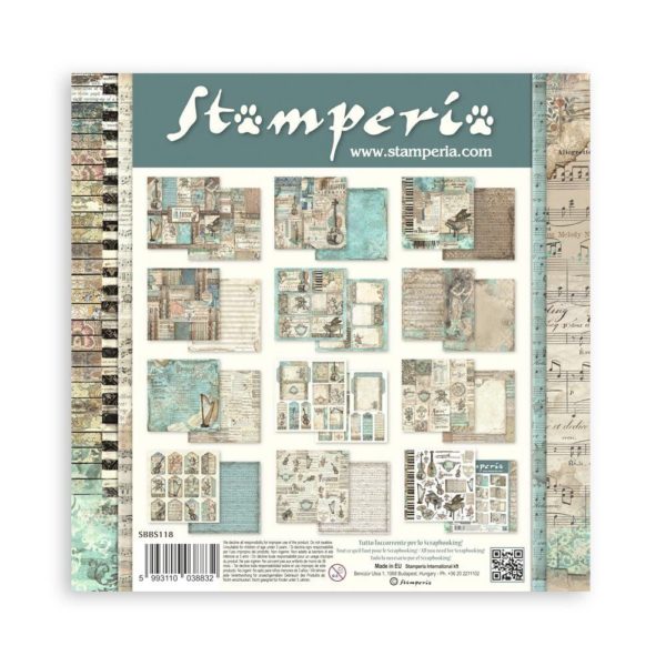 Blocco di carte scrap Music Stamperia - immagine 2