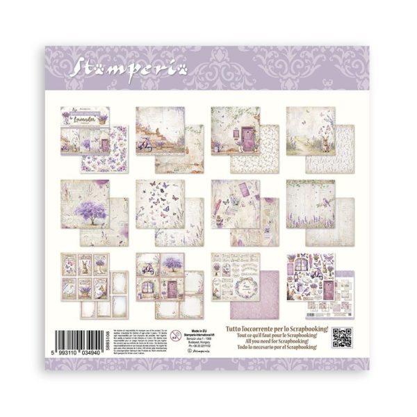 Blocco di carte scrap Lavender Stamperia - immagine 2