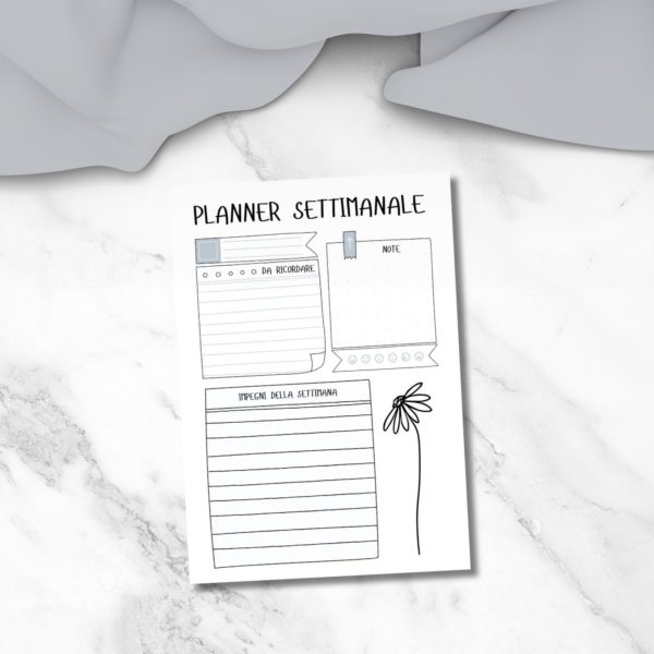 planner settimanale da stampare