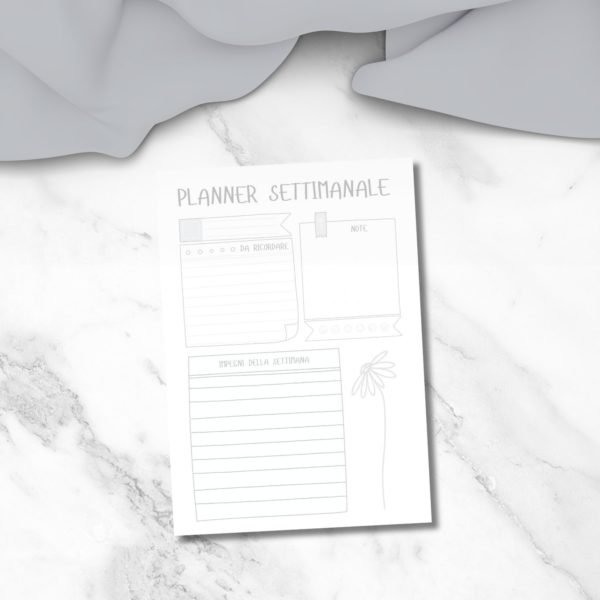 Planner settimanale da stampare - A4 - immagine 2