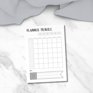 planner mensile da stampare