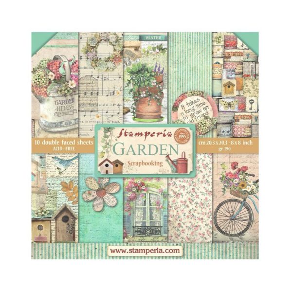 Blocco di carte scrap Secret Garden Stamperia